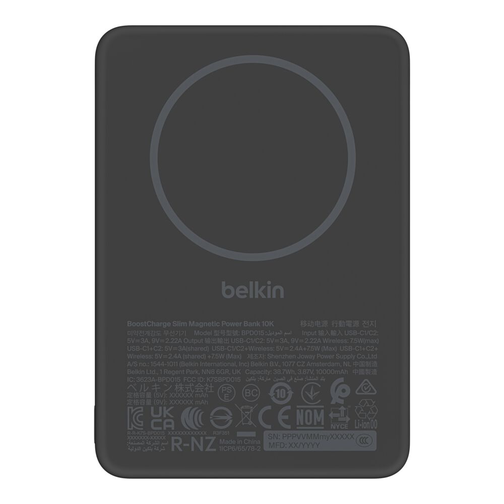 Belkin BoostCharge compacte magnetische 10.000mAh-powerbank (7,5 W)