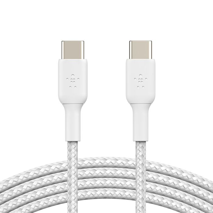 Belkin BoostCharge | Gevlochten USB-C/USB-C-kabel - 1m - Wit