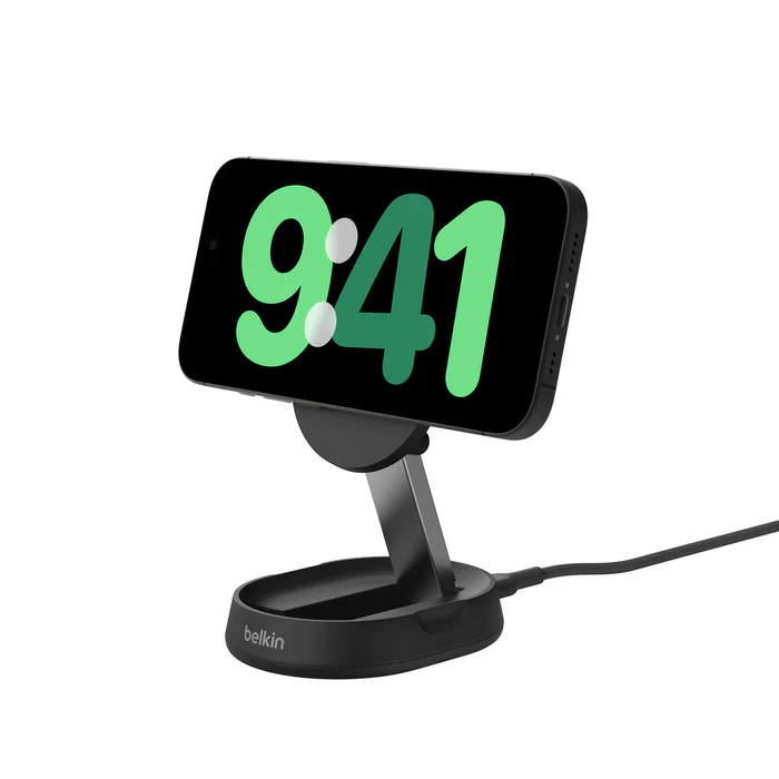 Belkin BoostCharge Pro | Verstelbare magnetische draadloze laadstand met wandlader