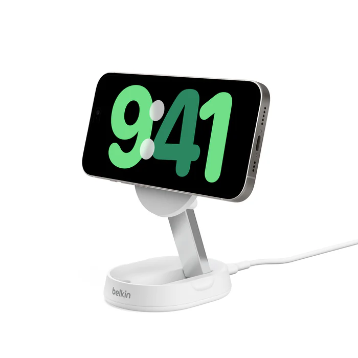 Belkin BoostCharge Pro | Verstelbare magnetische draadloze laadstand met wandlader