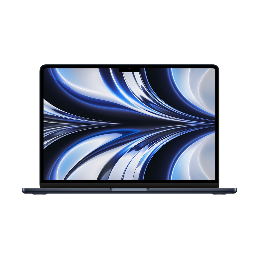 ⓚ Refurbished 13-inch MacBook Air (2022, Apple M2-chip met 8-core CPU en 8-core GPU, 8 GB, 256 GB SSD, Middernacht) – Marge