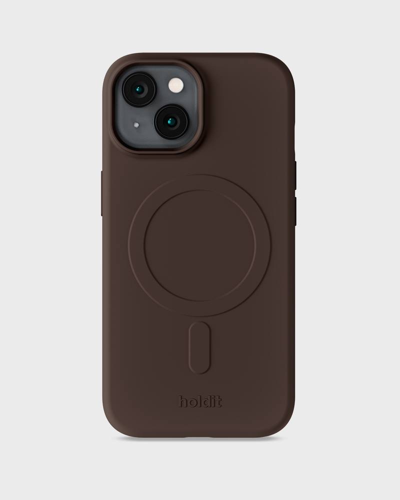Holdit Soft Case MagSafe iPhone 17e/16e/15/14/13 Chocolate