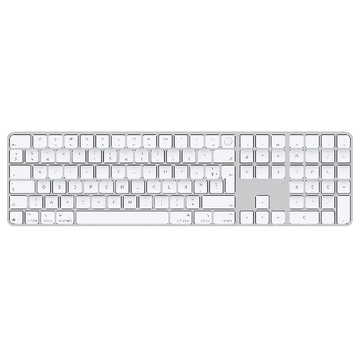 Apple Magic Keyboard met Touch ID en numeriek toetsenblok voor Mac-modellen met Apple silicon - Frans - Witte toetsen (USB-C)