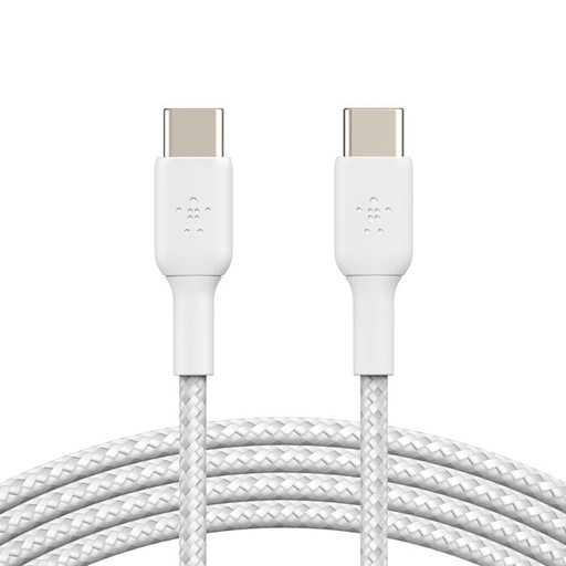 Belkin BoostCharge | Gevlochten USB-C/USB-C-kabel - 1m - Wit
