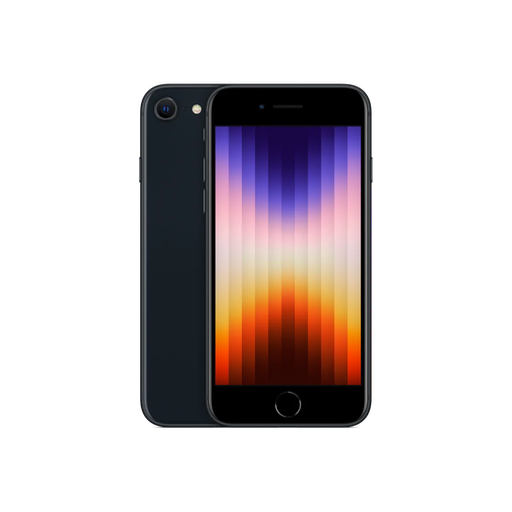ⓚ Refurbished iPhone SE 2022, 64 GB, Middernacht – B-grade – Marge
